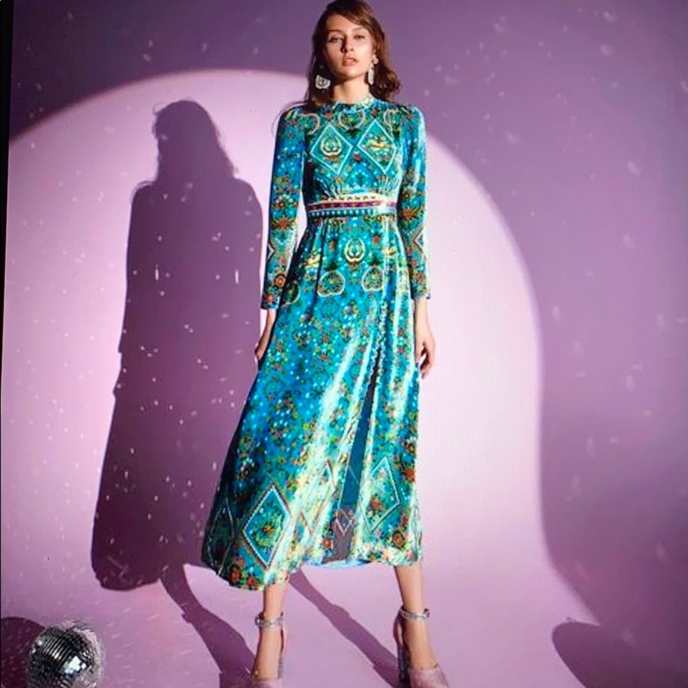 Sretsis Lalana velvet dress nwt